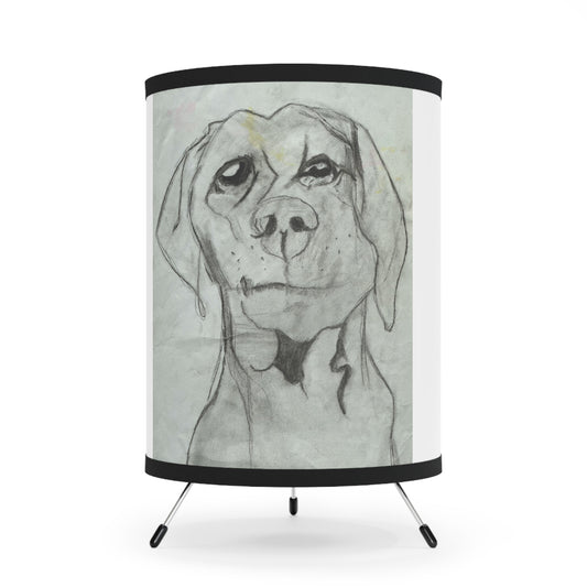 Dog Tripod Lamp with High-Res Printed Shade