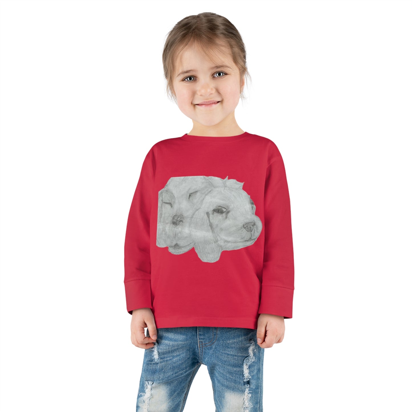 Dual Doggies Toddler Long Sleeve Tee