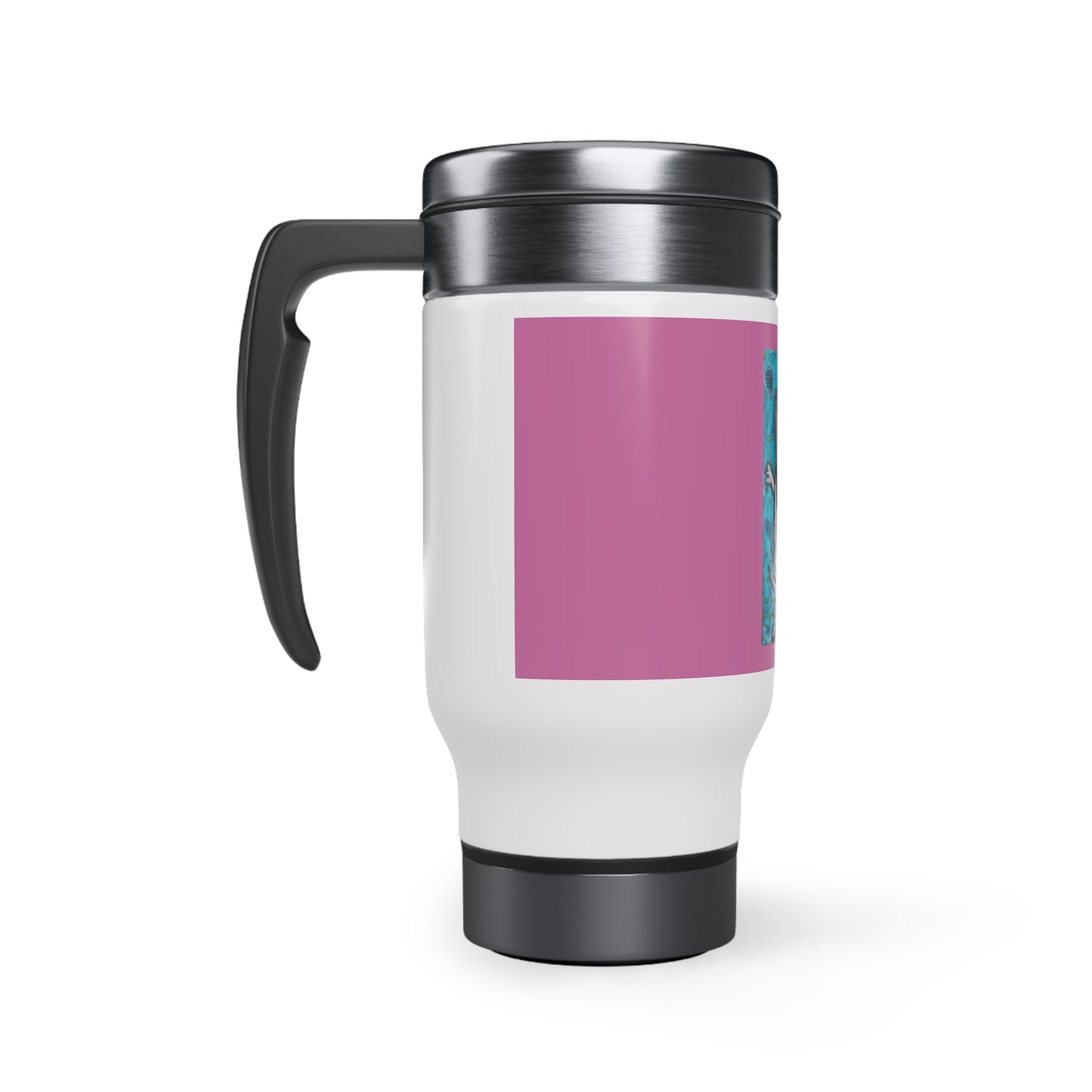 Amazing Axolotl Stainless Steel Travel Mug with Handle, 14oz