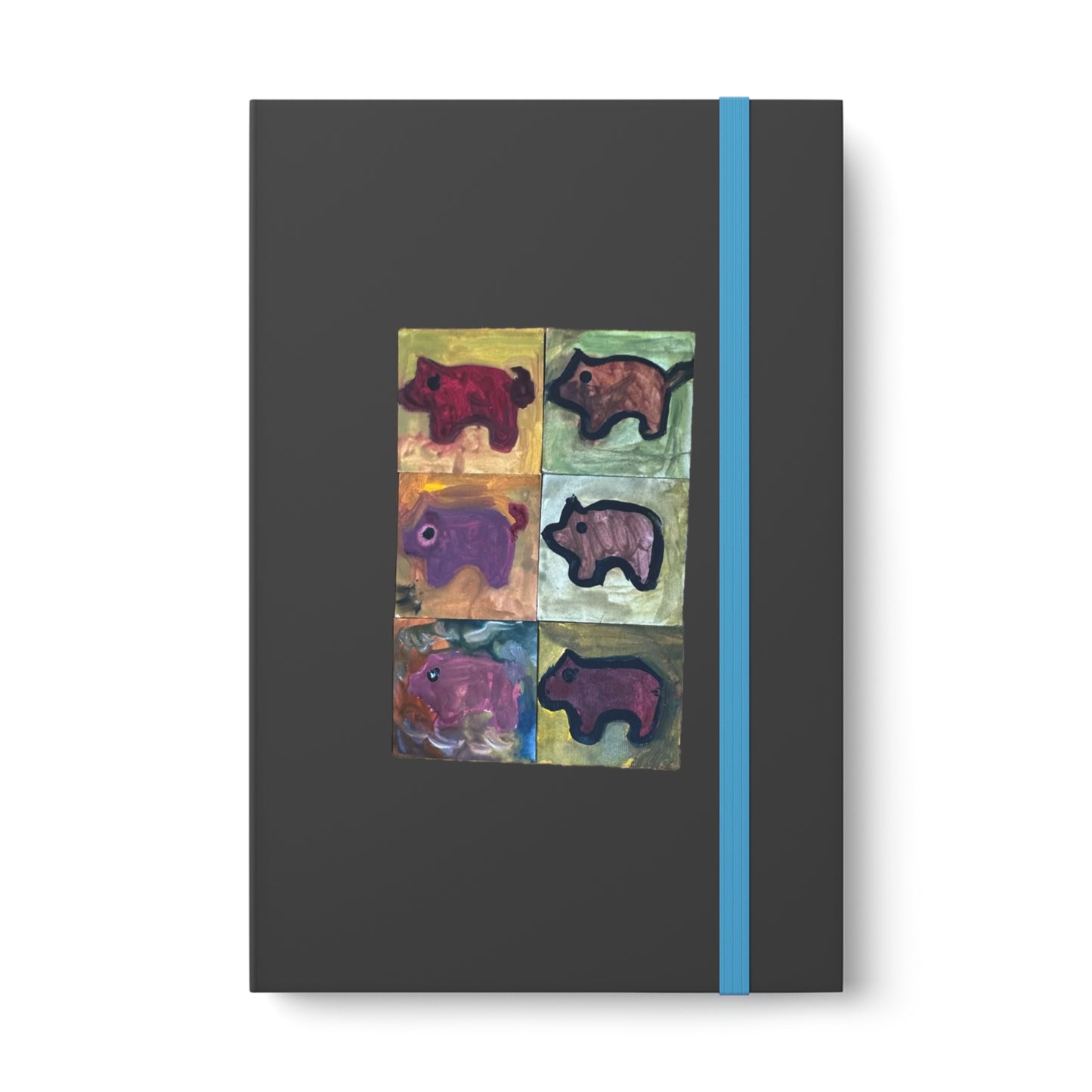 Piggy Makes Six Color Contrast Notebook - Ruled