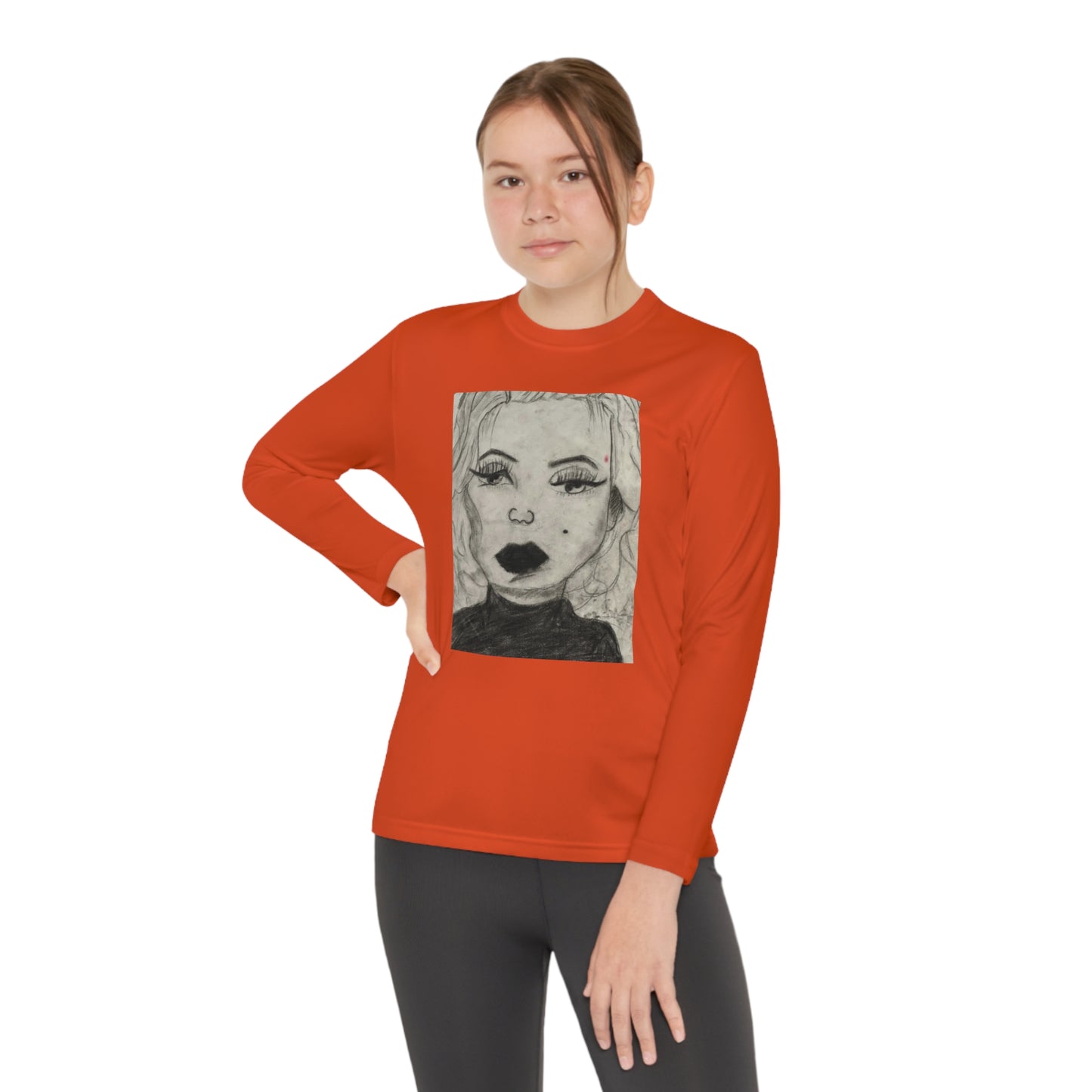 Retro 50s Leading Lady Youth Long Sleeve Competitor Tee