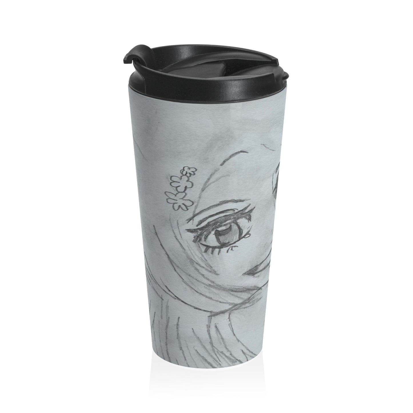 Anime Smiling Girl Stainless Steel Travel Mug