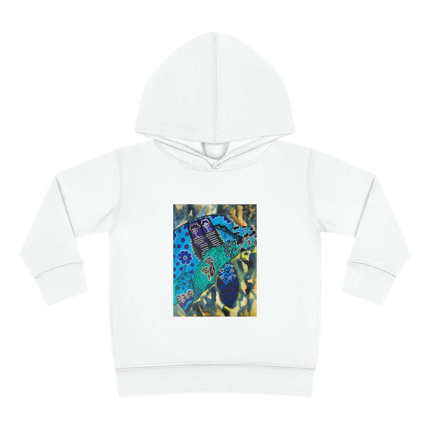 Psychedelic Sea Turtle Toddler Pullover Fleece Hoodie