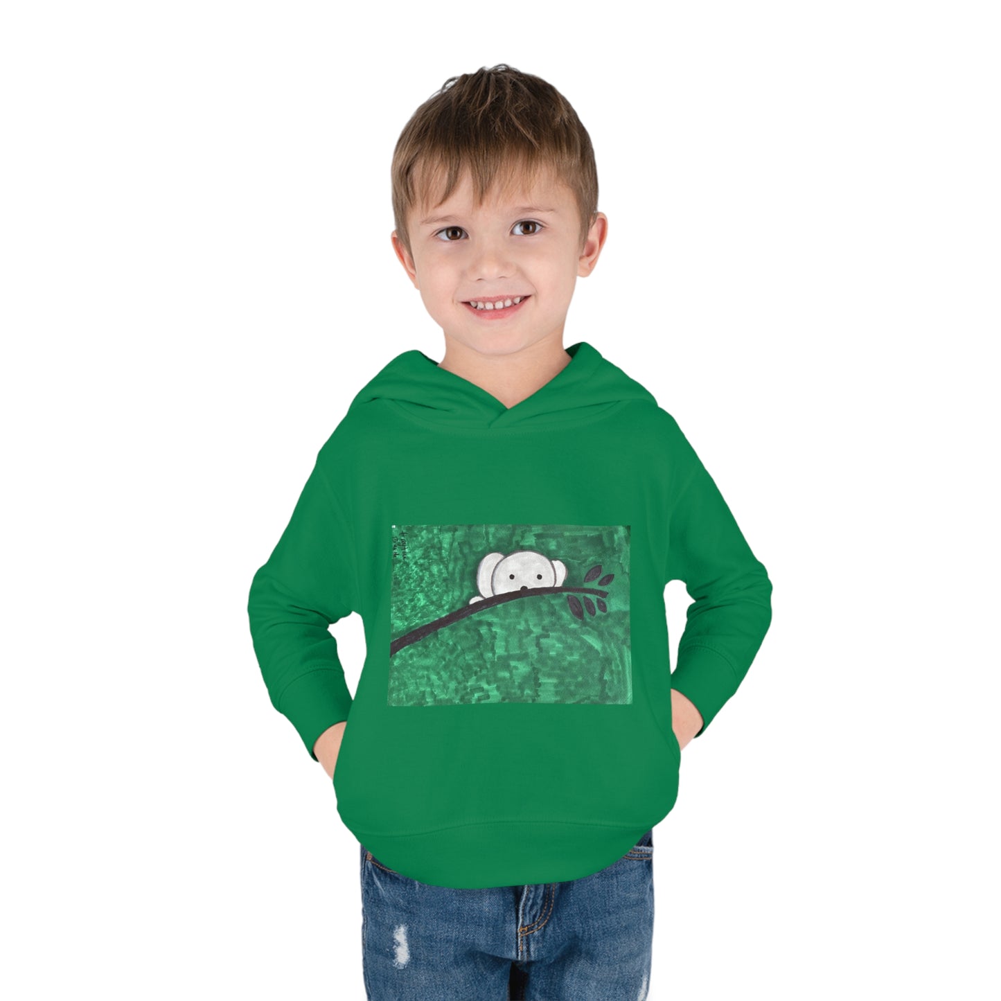 Hiding Koala Toddler Pullover Fleece Hoodie