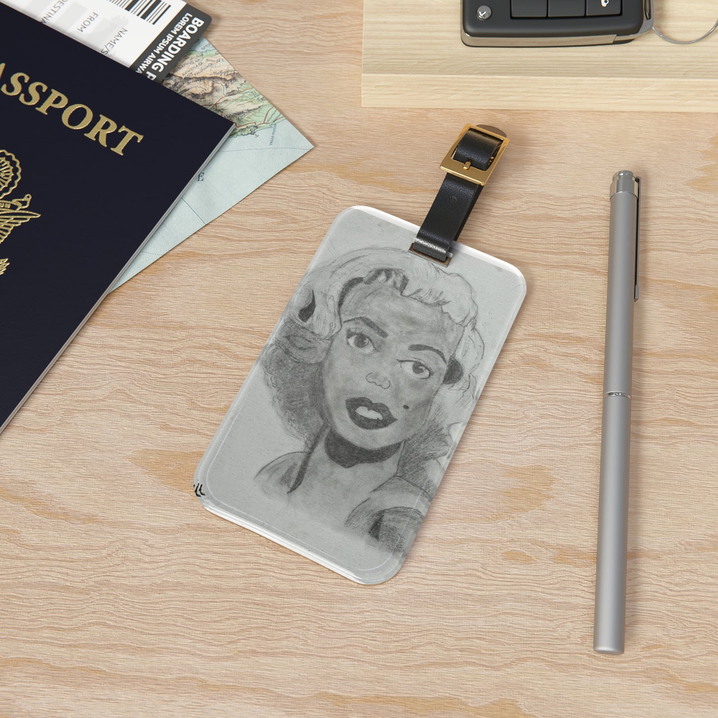 Retro 50s Leading Lady 50's Leading Lady Luggage Tag