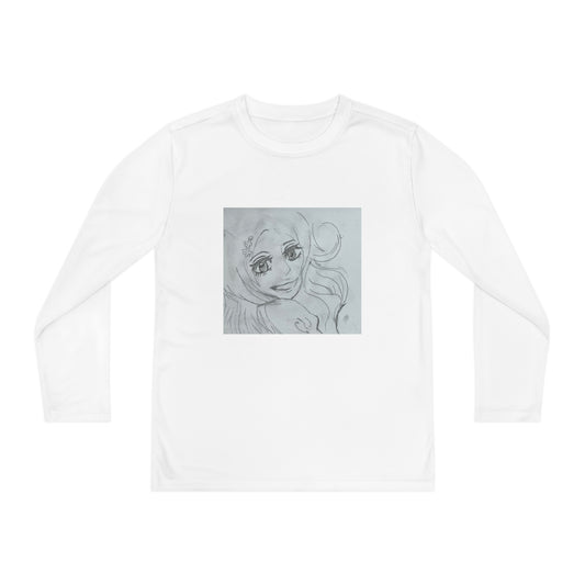 Anime Smiling Girl Youth Long Sleeve Competitor Tee