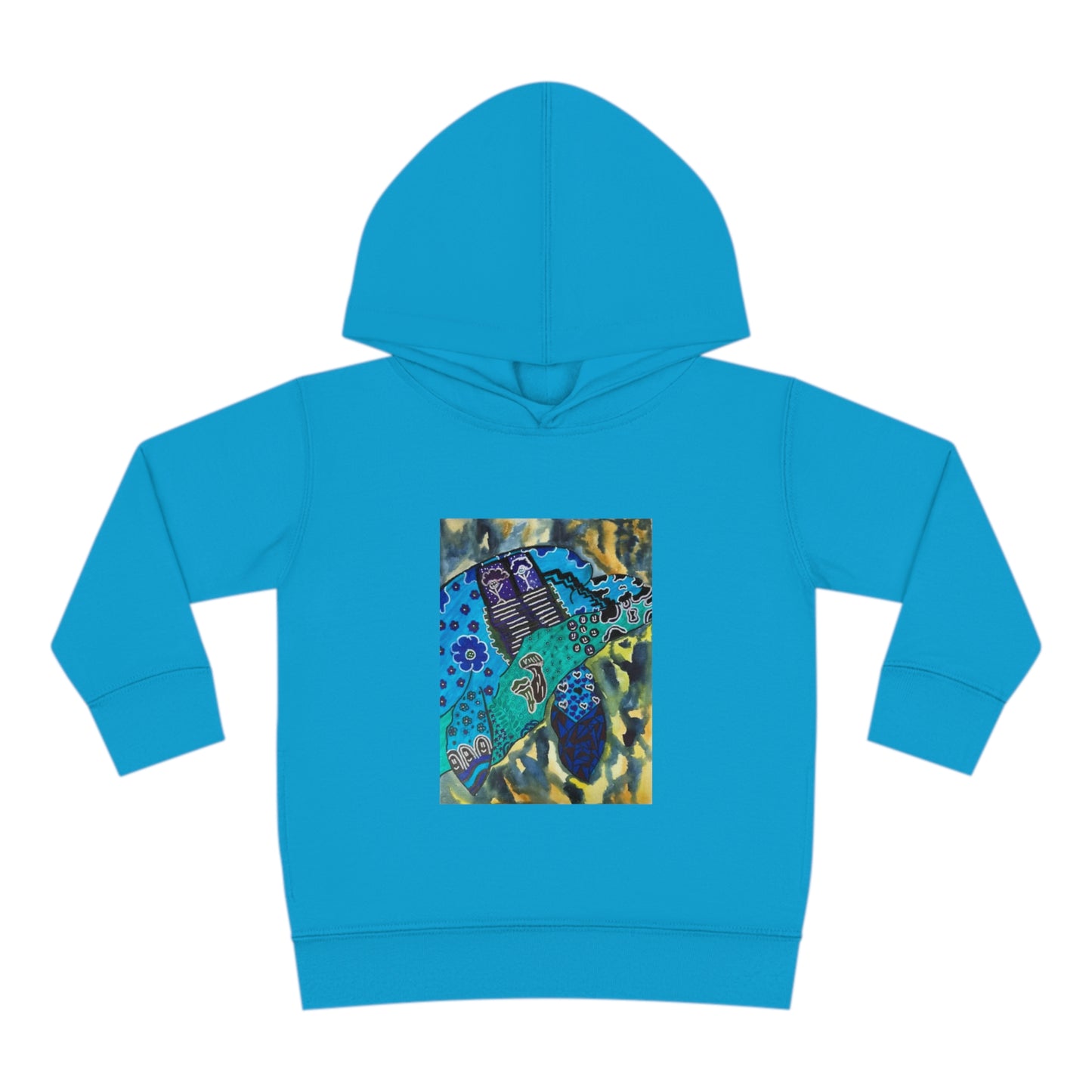 Psychedelic Sea Turtle Toddler Pullover Fleece Hoodie