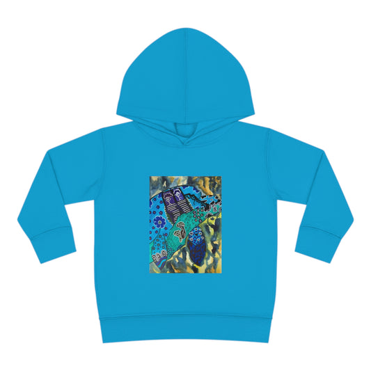 Psychedelic Sea Turtle Toddler Pullover Fleece Hoodie