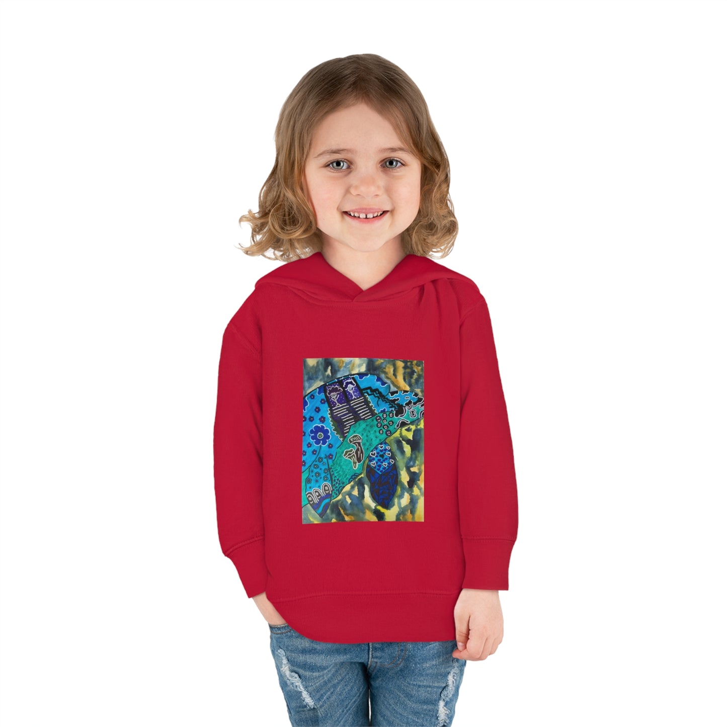 Psychedelic Sea Turtle Toddler Pullover Fleece Hoodie