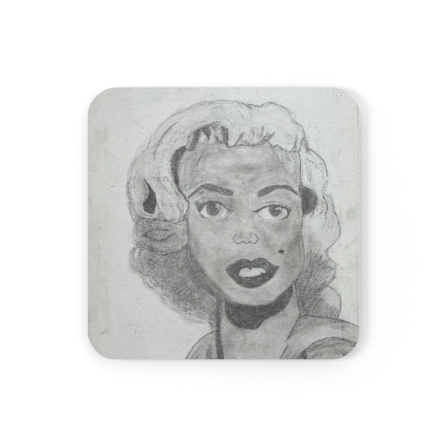 Retro 50s Leading Lady Corkwood Coaster Set