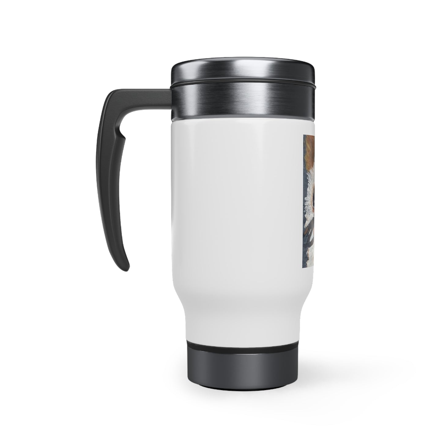 Bunny Stainless Steel Travel Mug with Handle, 14oz