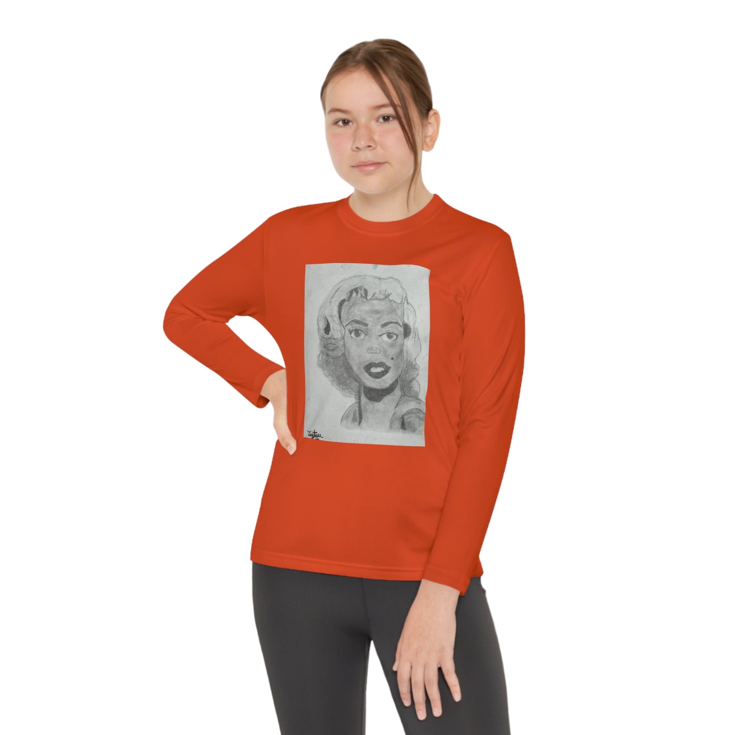 Retro 50s Leading Lady Youth Long Sleeve Competitor Tee