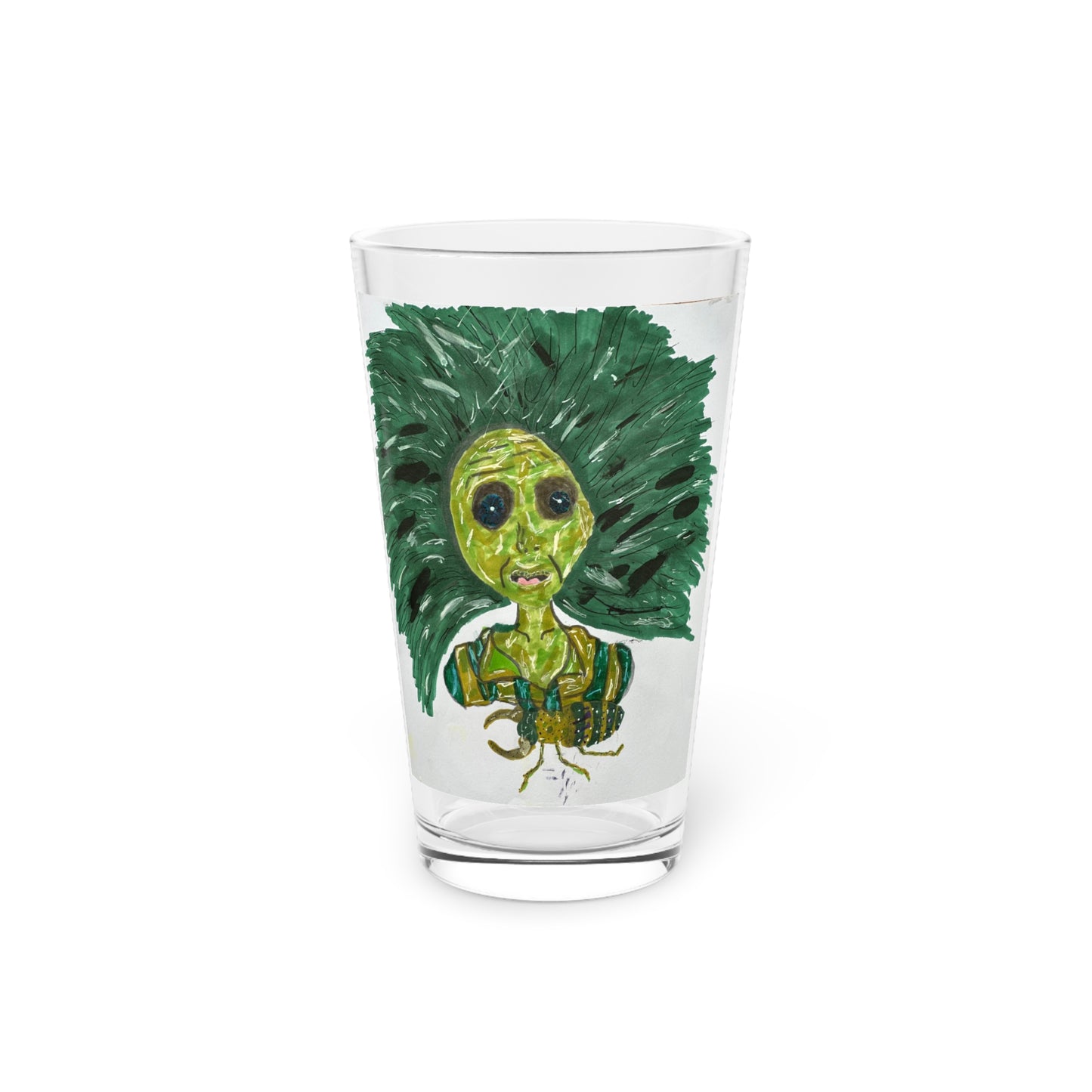 Green Lady Pint Glass, 16oz