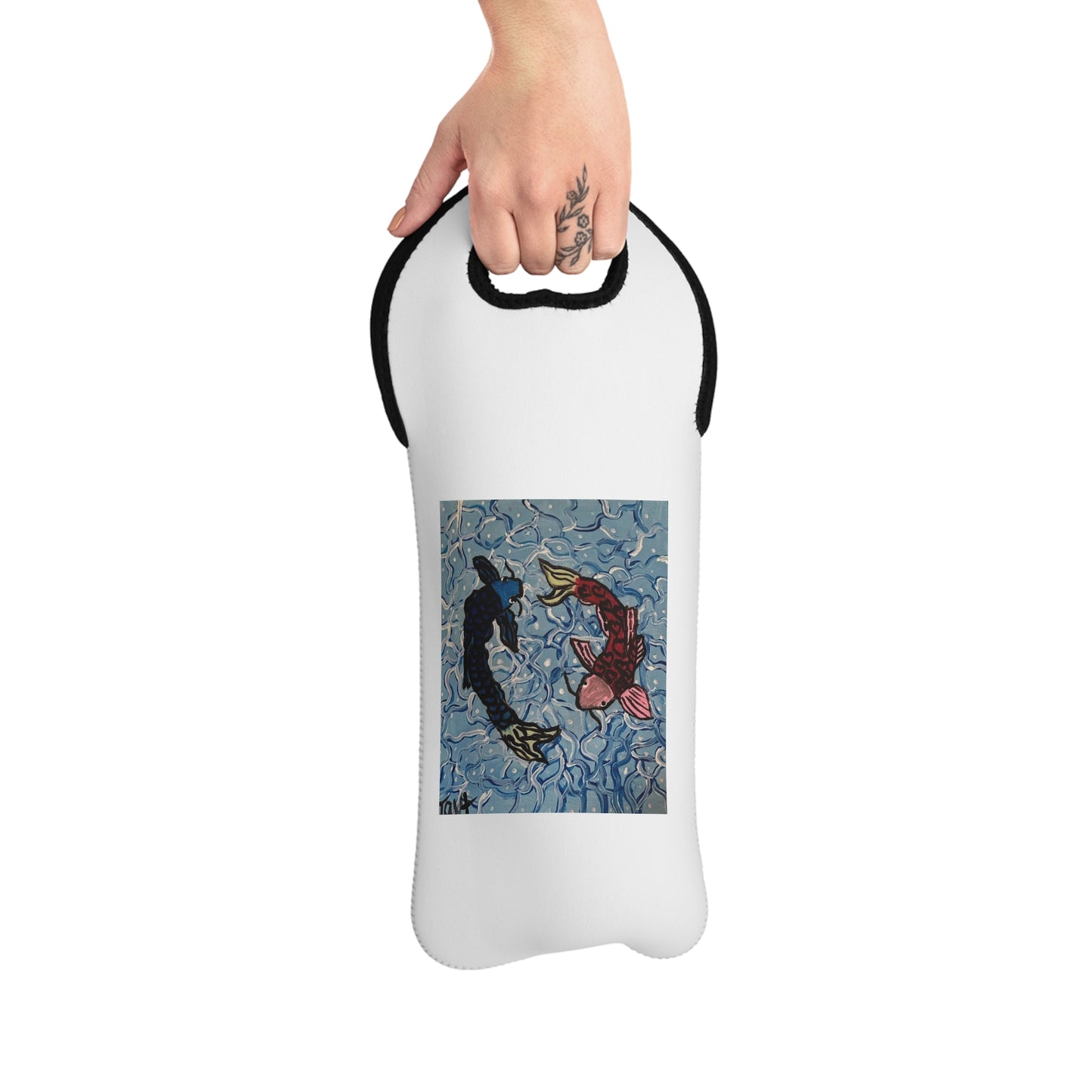 Koi Wonder Wine Tote Bag