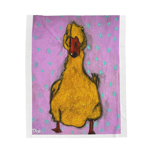 Lucky Duck Velveteen Plush Blanket