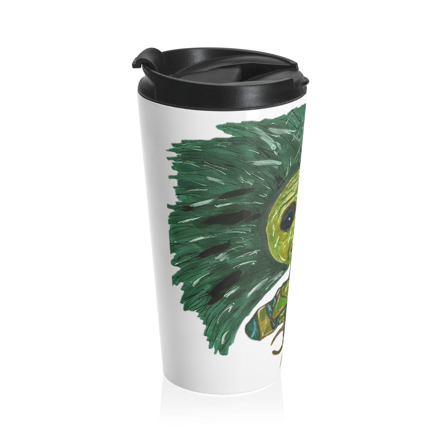 Green Lady Stainless Steel Travel Mug