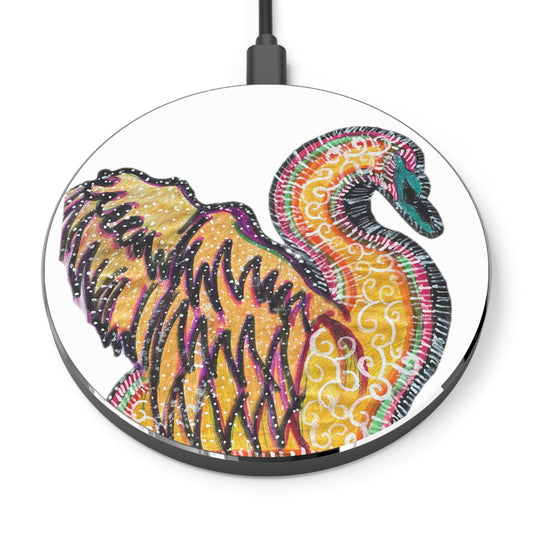 Psychedelic Swan Wireless Charger