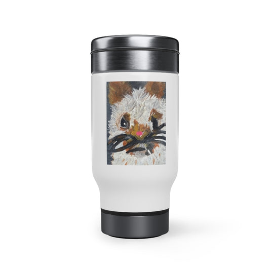 Bunny Stainless Steel Travel Mug with Handle, 14oz