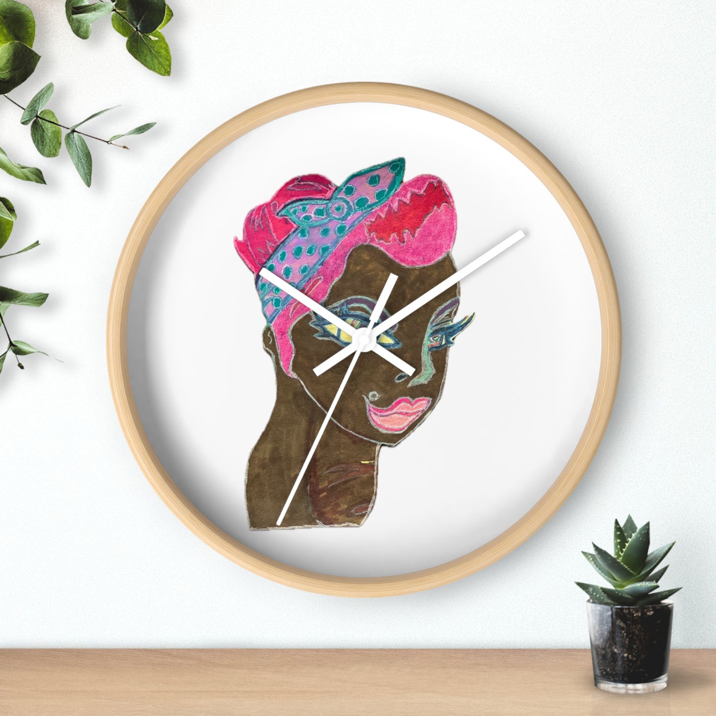 Folk Art Wall Clock