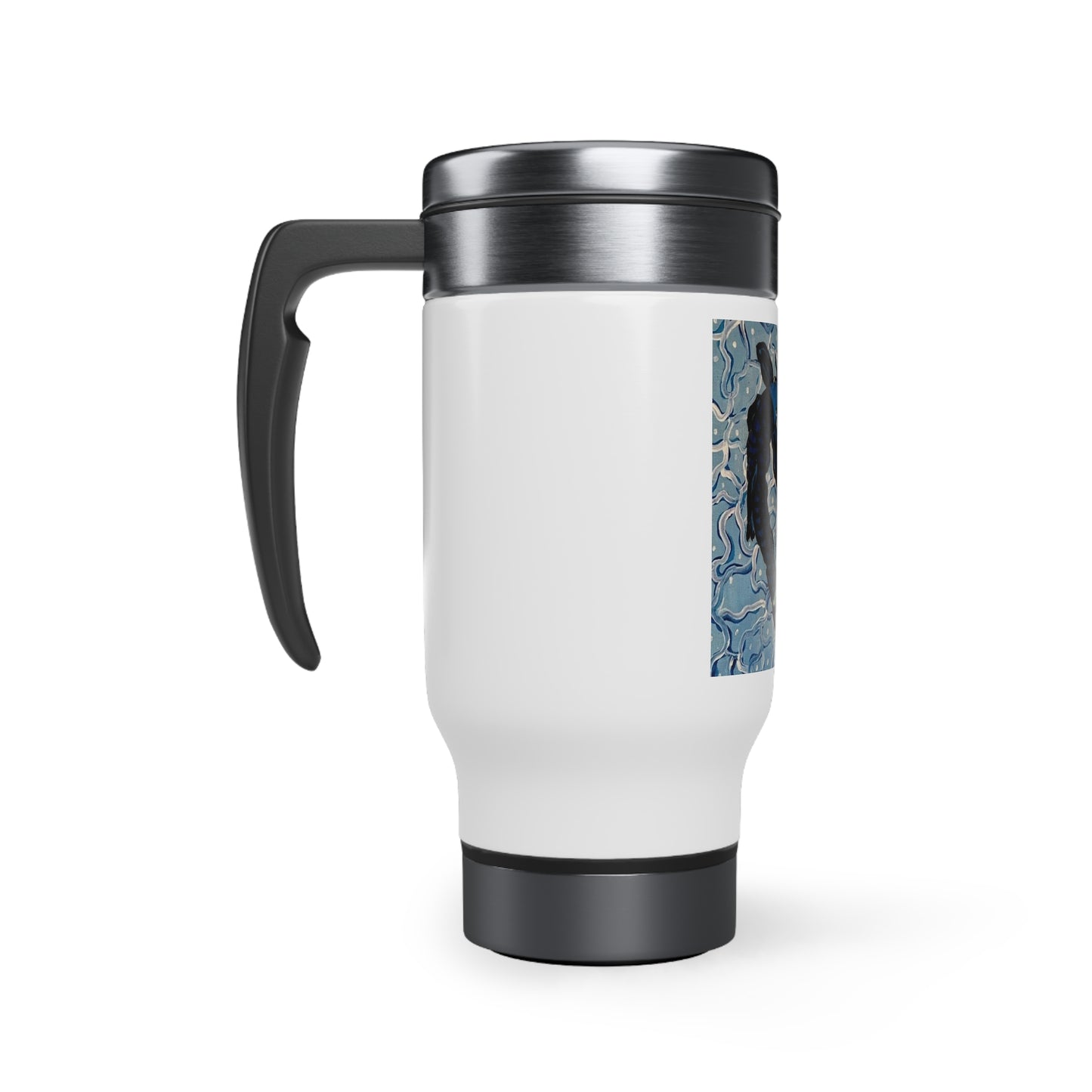 Amazing Axolotl Stainless Steel Travel Mug with Handle, 14oz