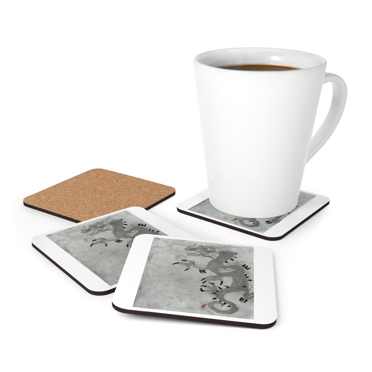 Dragon Corkwood Coaster Set