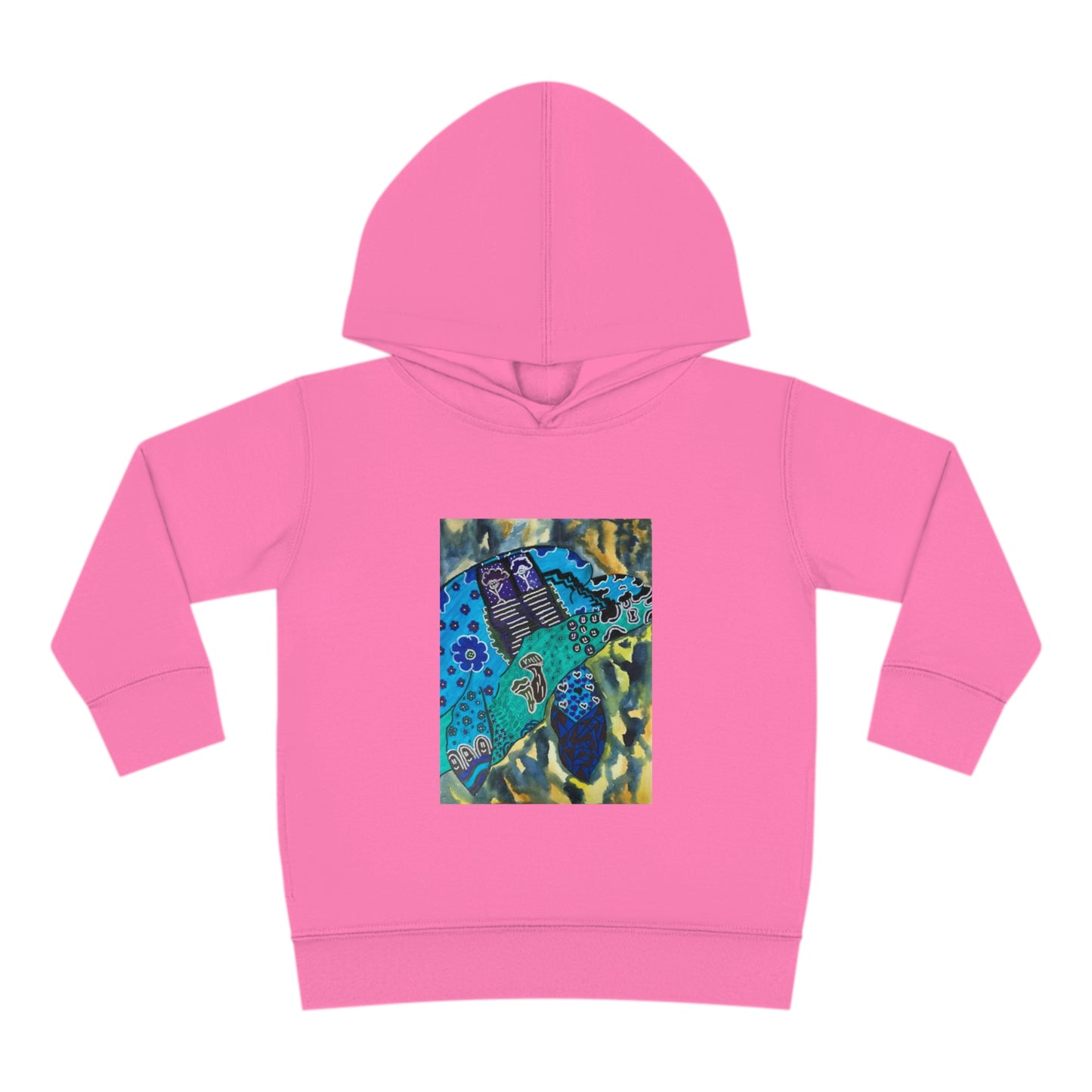 Psychedelic Sea Turtle Toddler Pullover Fleece Hoodie