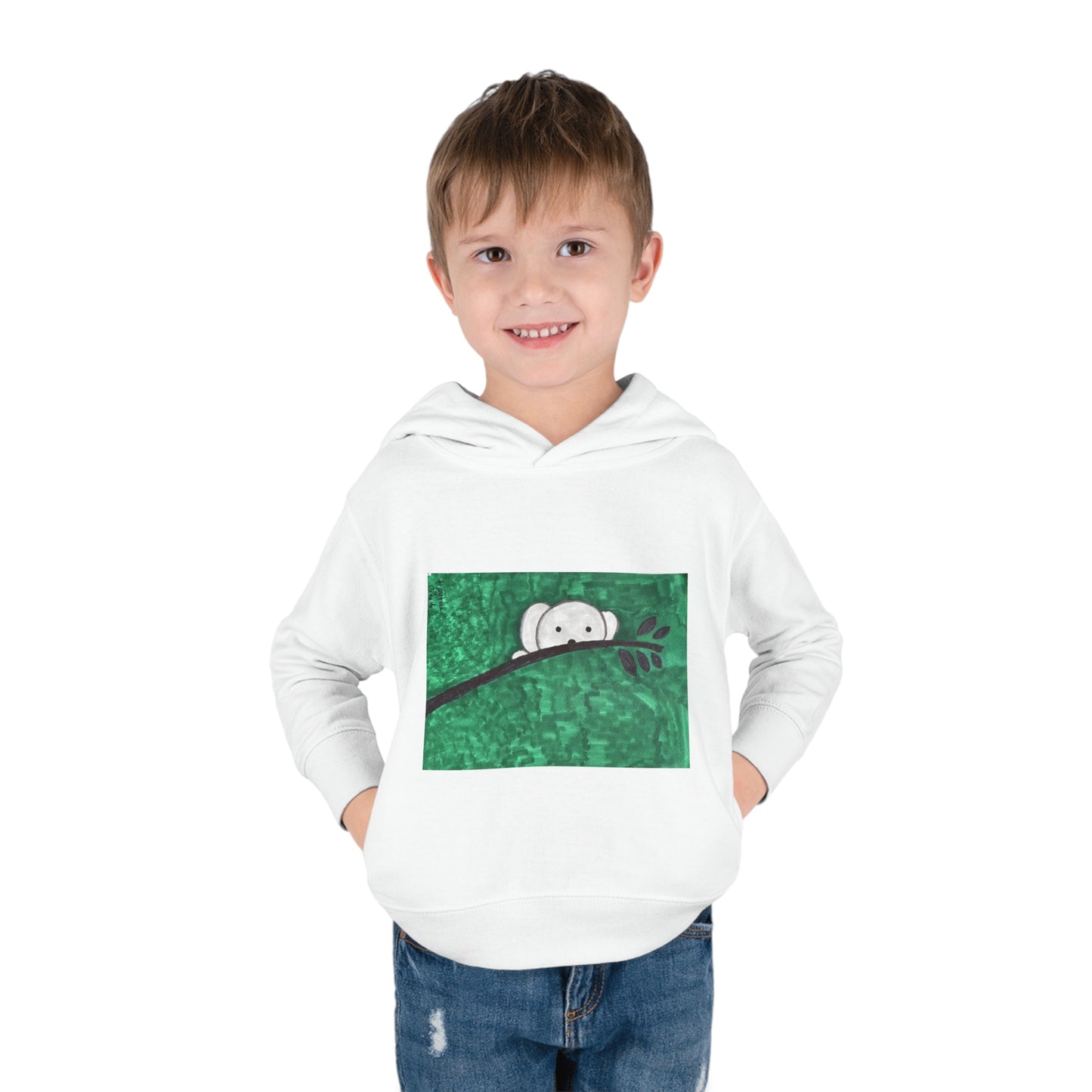 Hiding Koala Toddler Pullover Fleece Hoodie