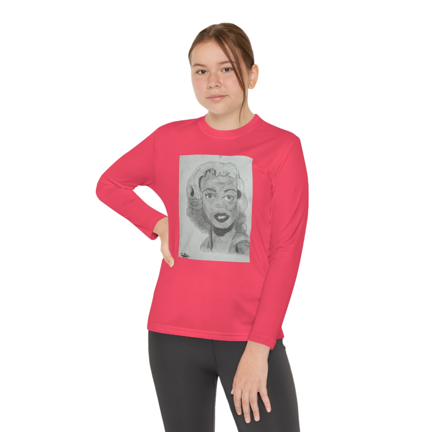 Retro 50s Leading Lady Youth Long Sleeve Competitor Tee