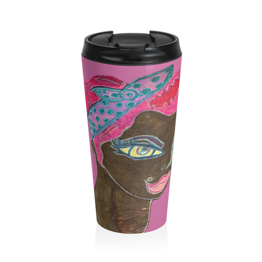 Folk Art Stainless Steel Travel Mug