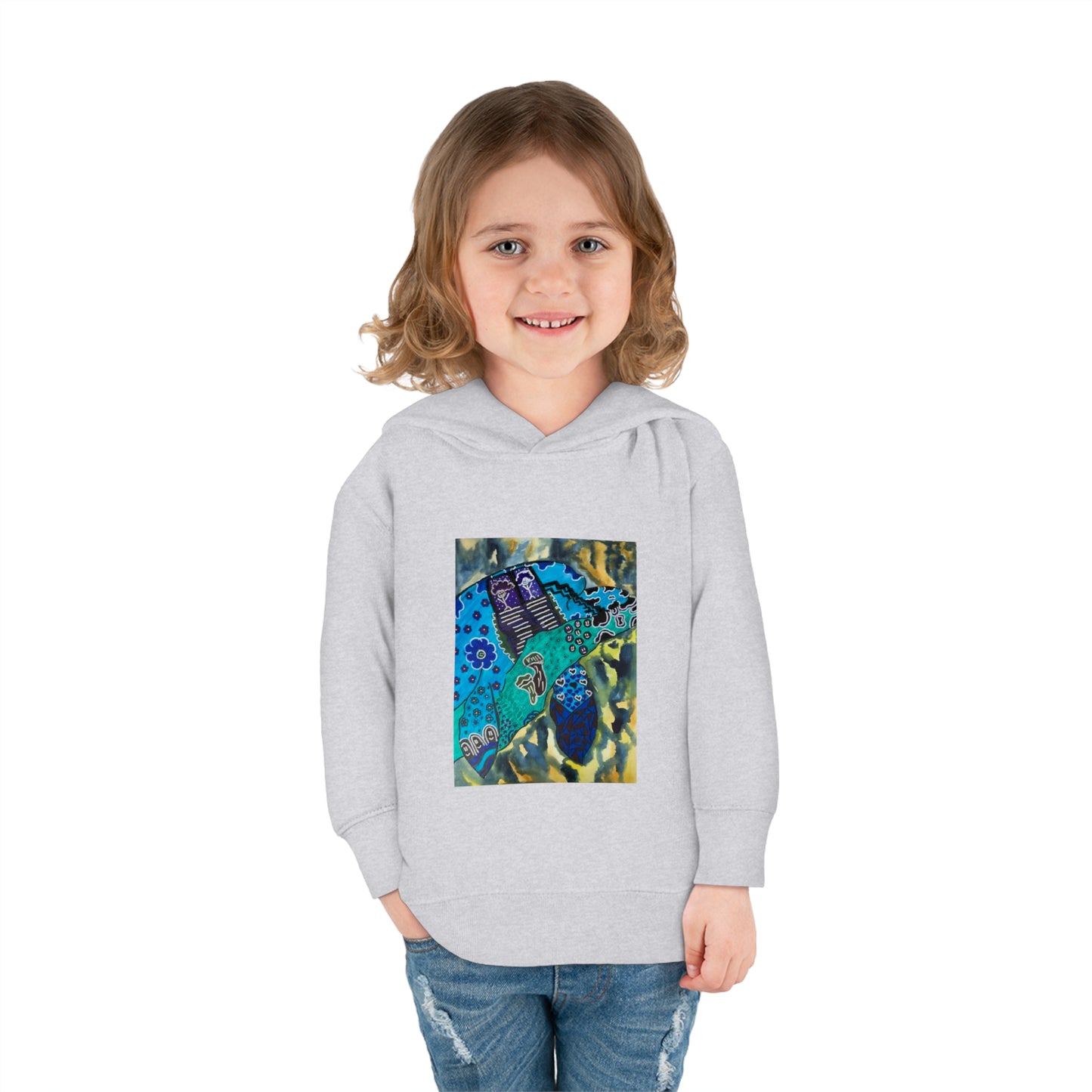 Psychedelic Sea Turtle Toddler Pullover Fleece Hoodie