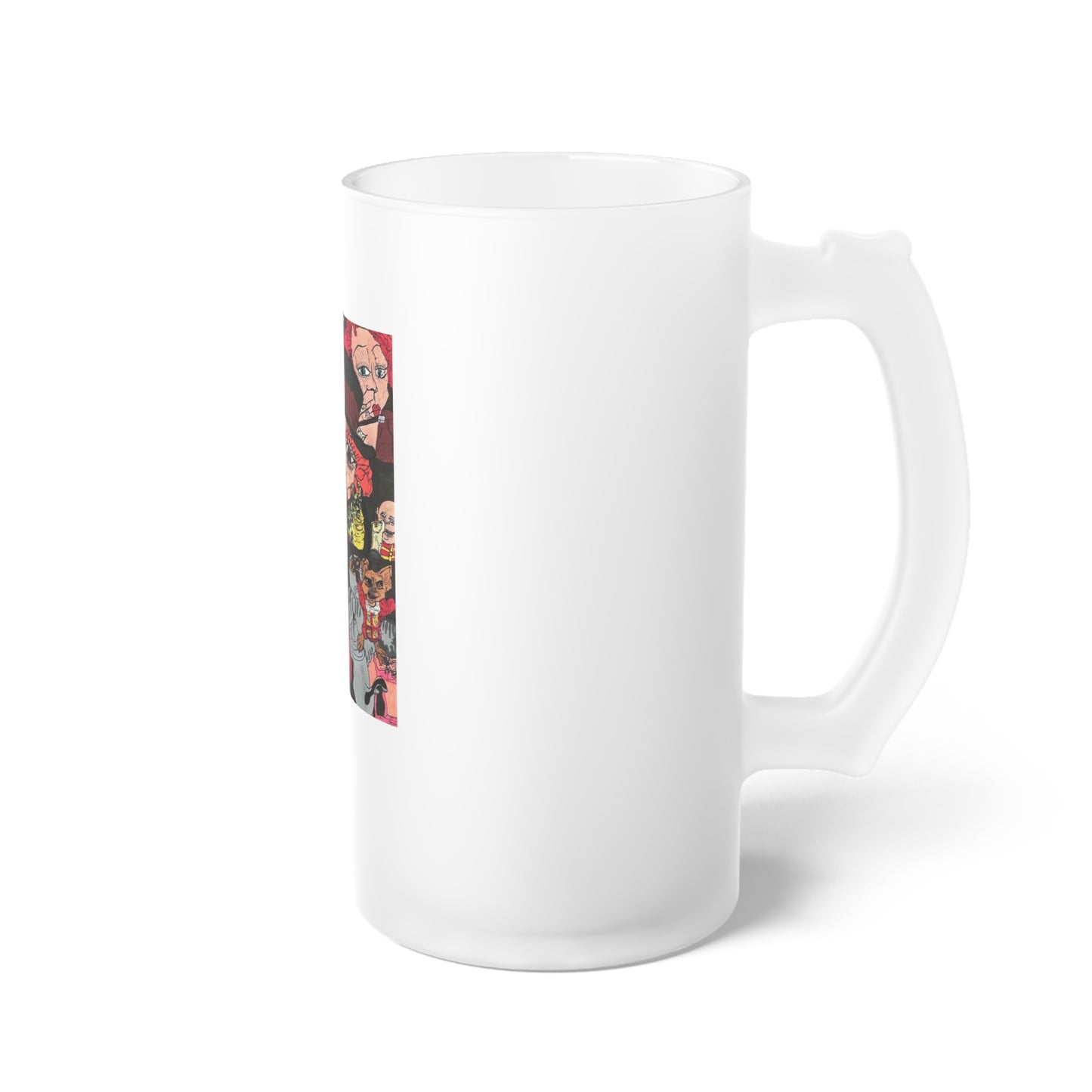 Hatter Madness Frosted Glass Beer Mug