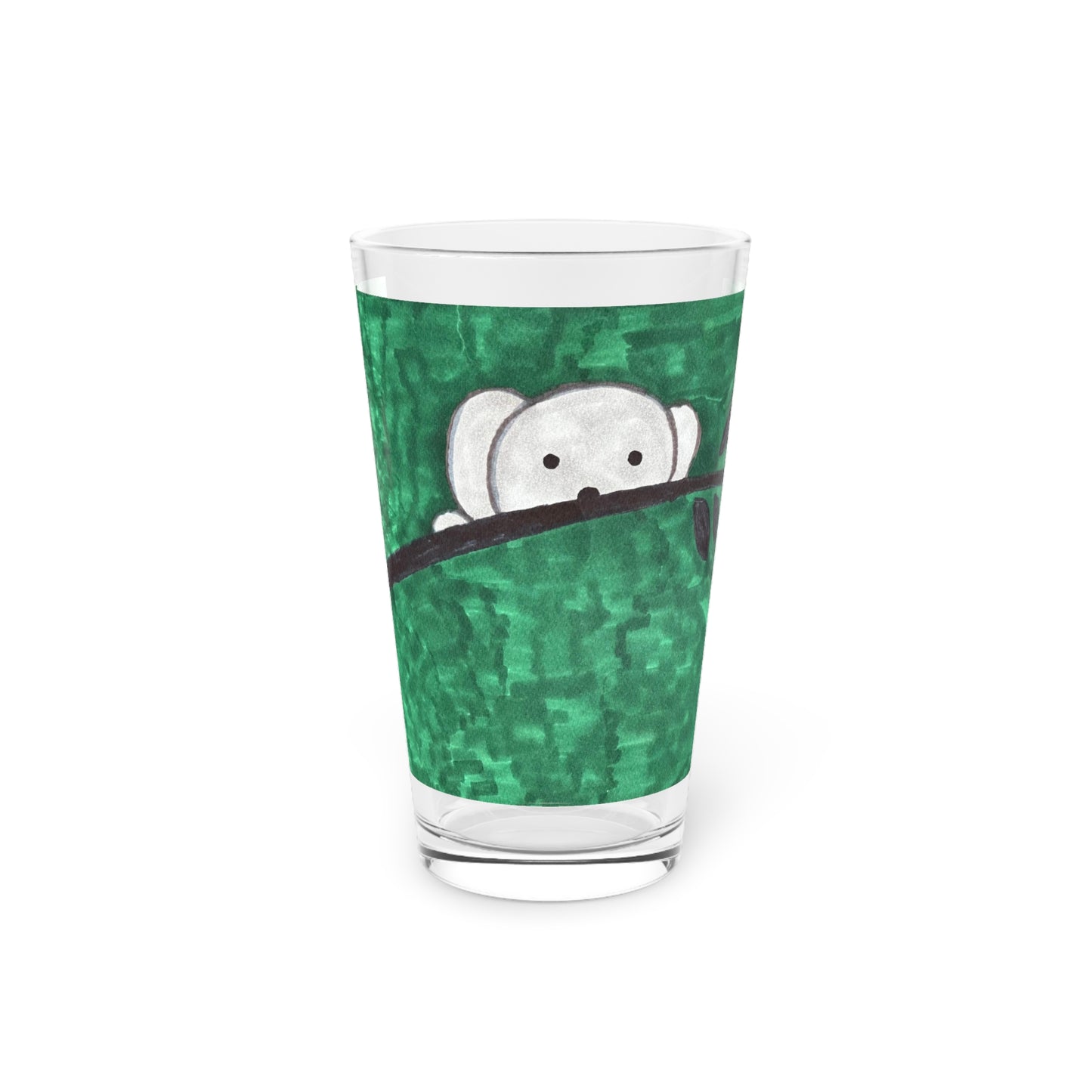 Hiding Koala Pint Glass, 16oz