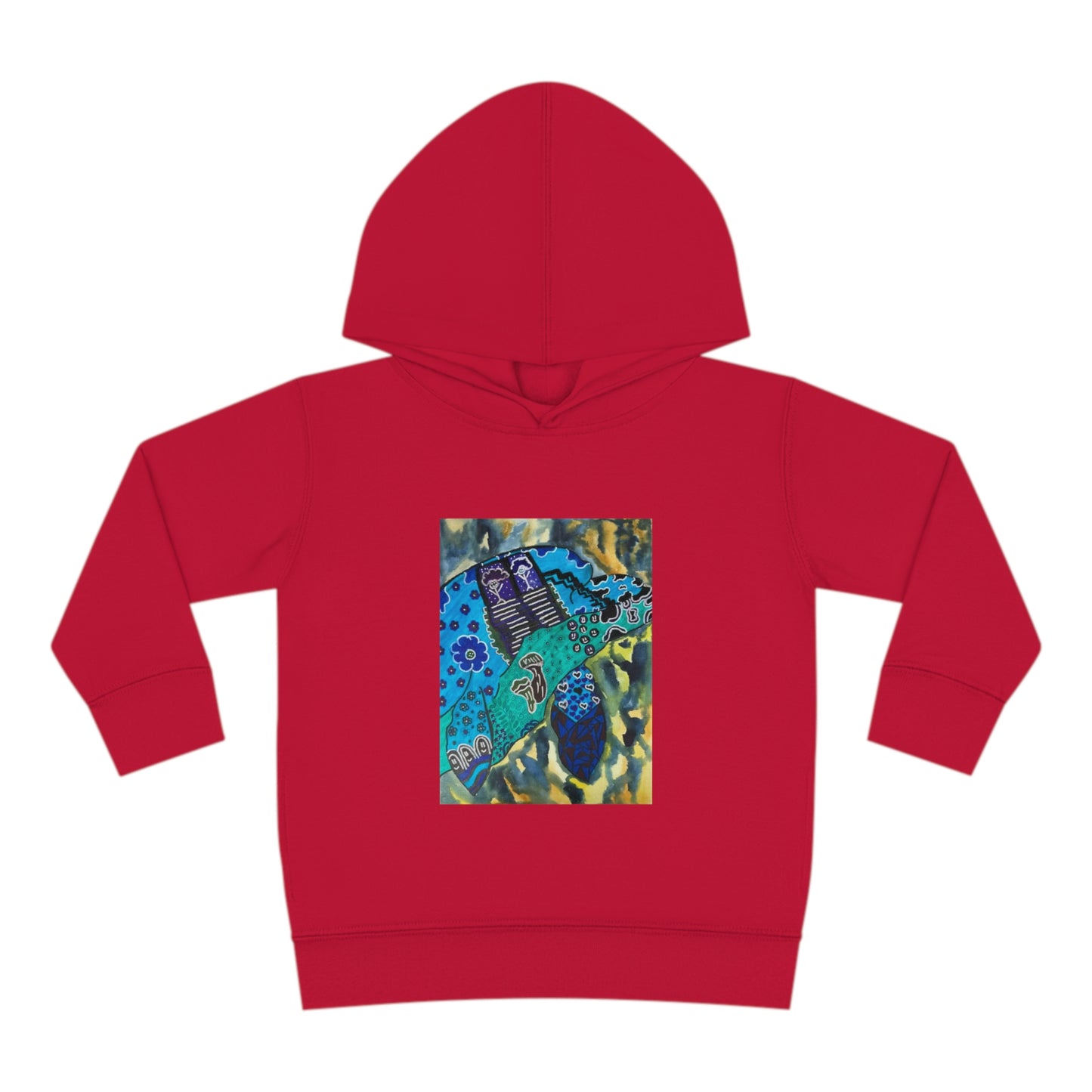 Psychedelic Sea Turtle Toddler Pullover Fleece Hoodie