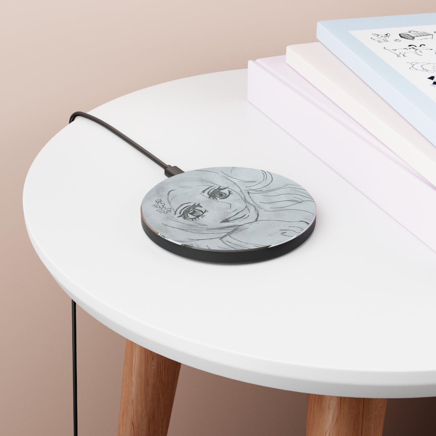 Anime Smiling Girl Wireless Charger