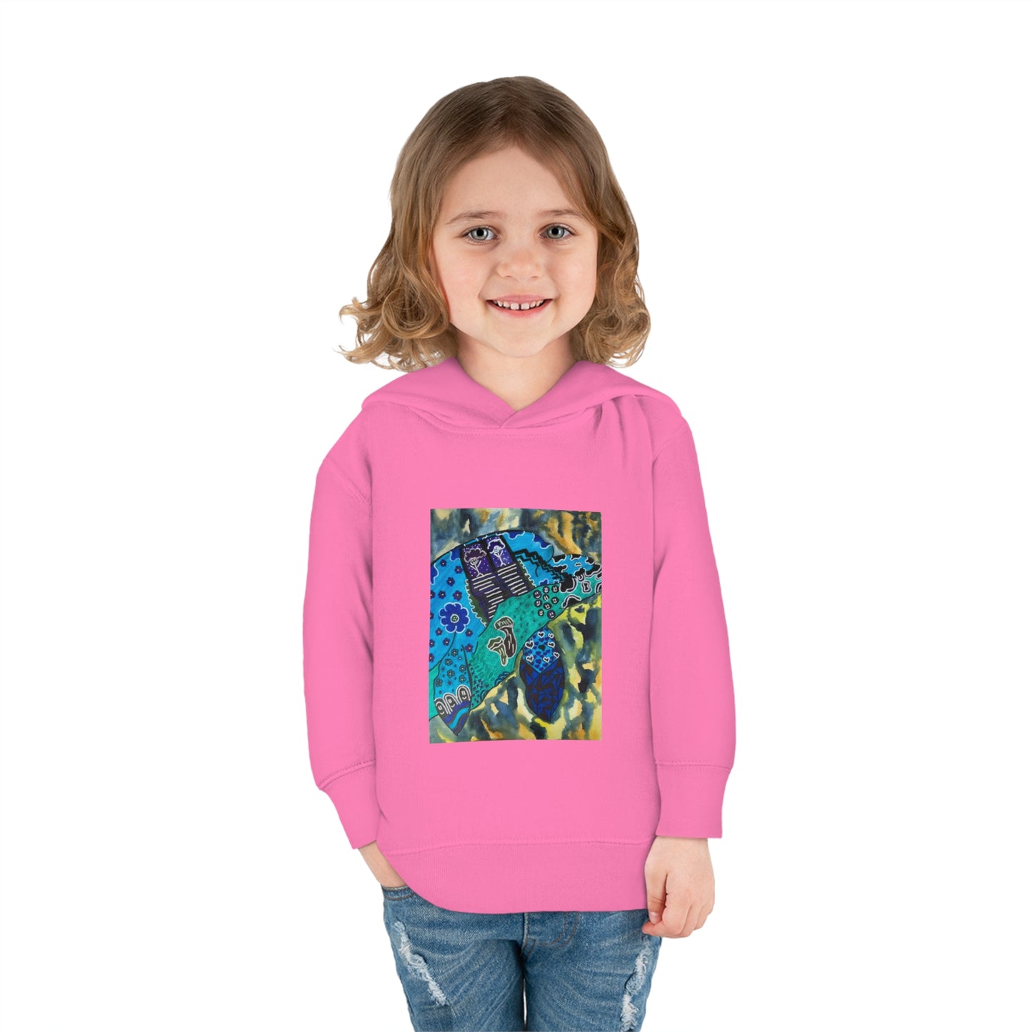 Psychedelic Sea Turtle Toddler Pullover Fleece Hoodie