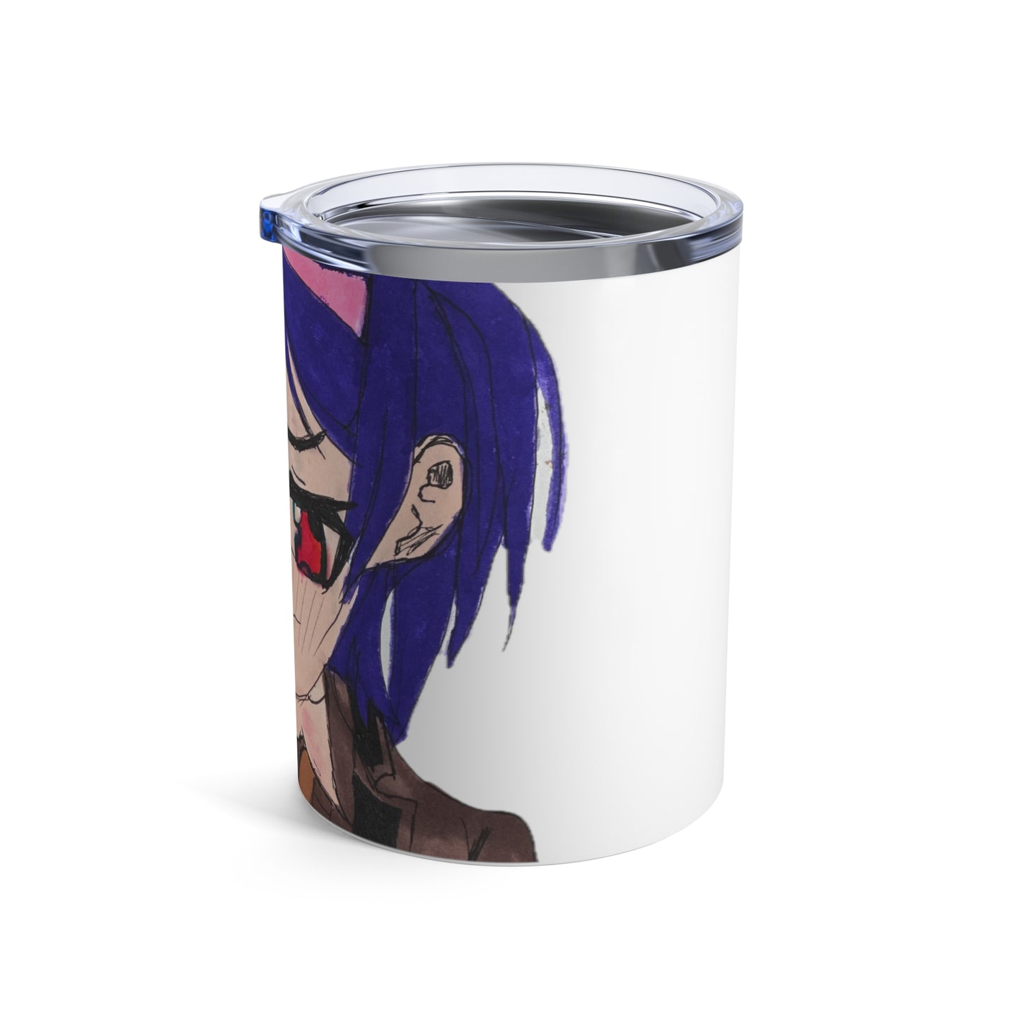 Anime Purple Hair Girl Tumbler 10oz