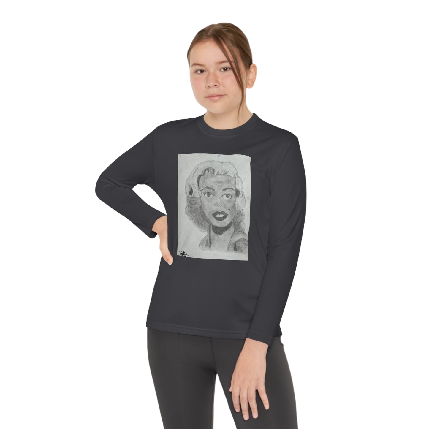 Retro 50s Leading Lady Youth Long Sleeve Competitor Tee