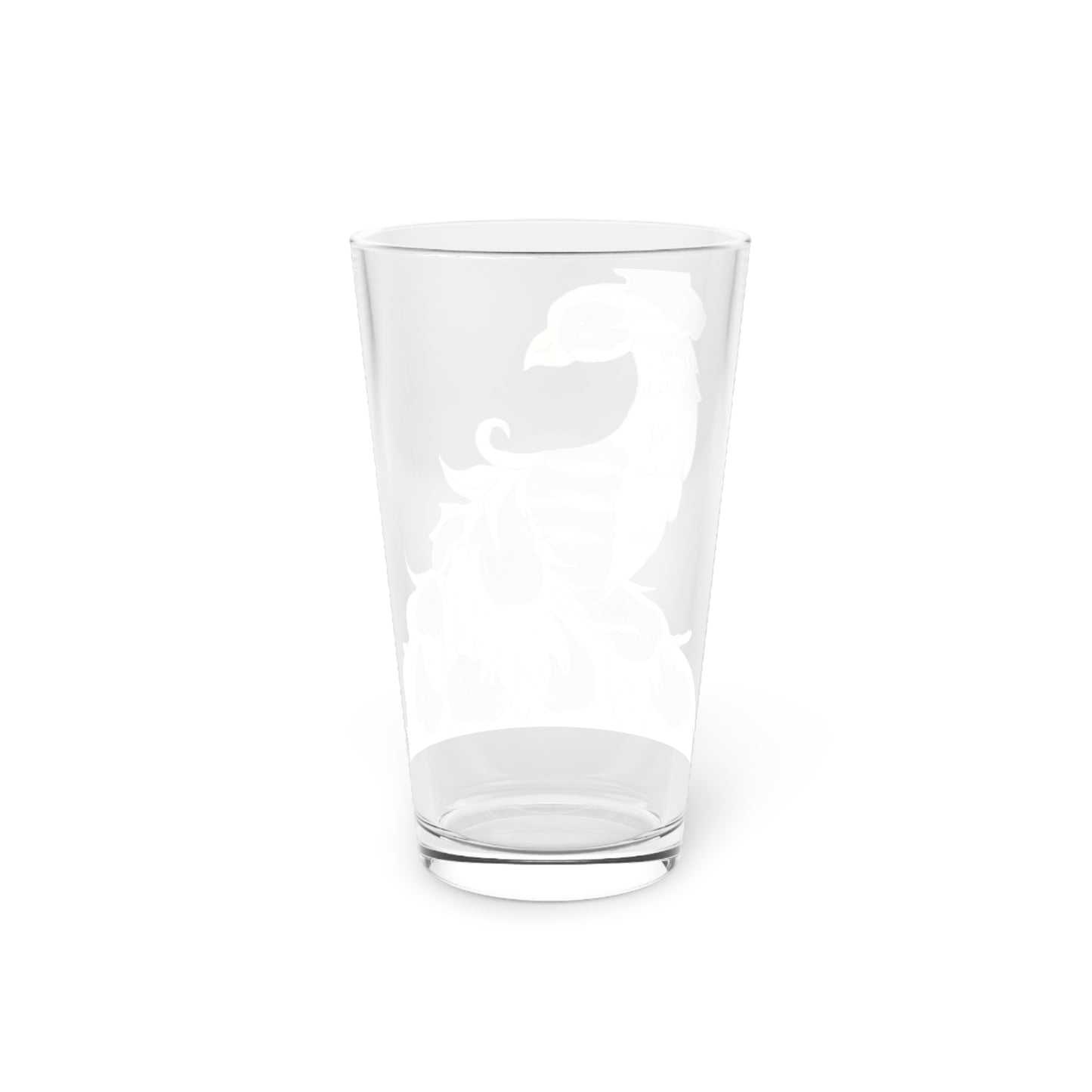 Fancy Peacock Pint Glass, 16oz