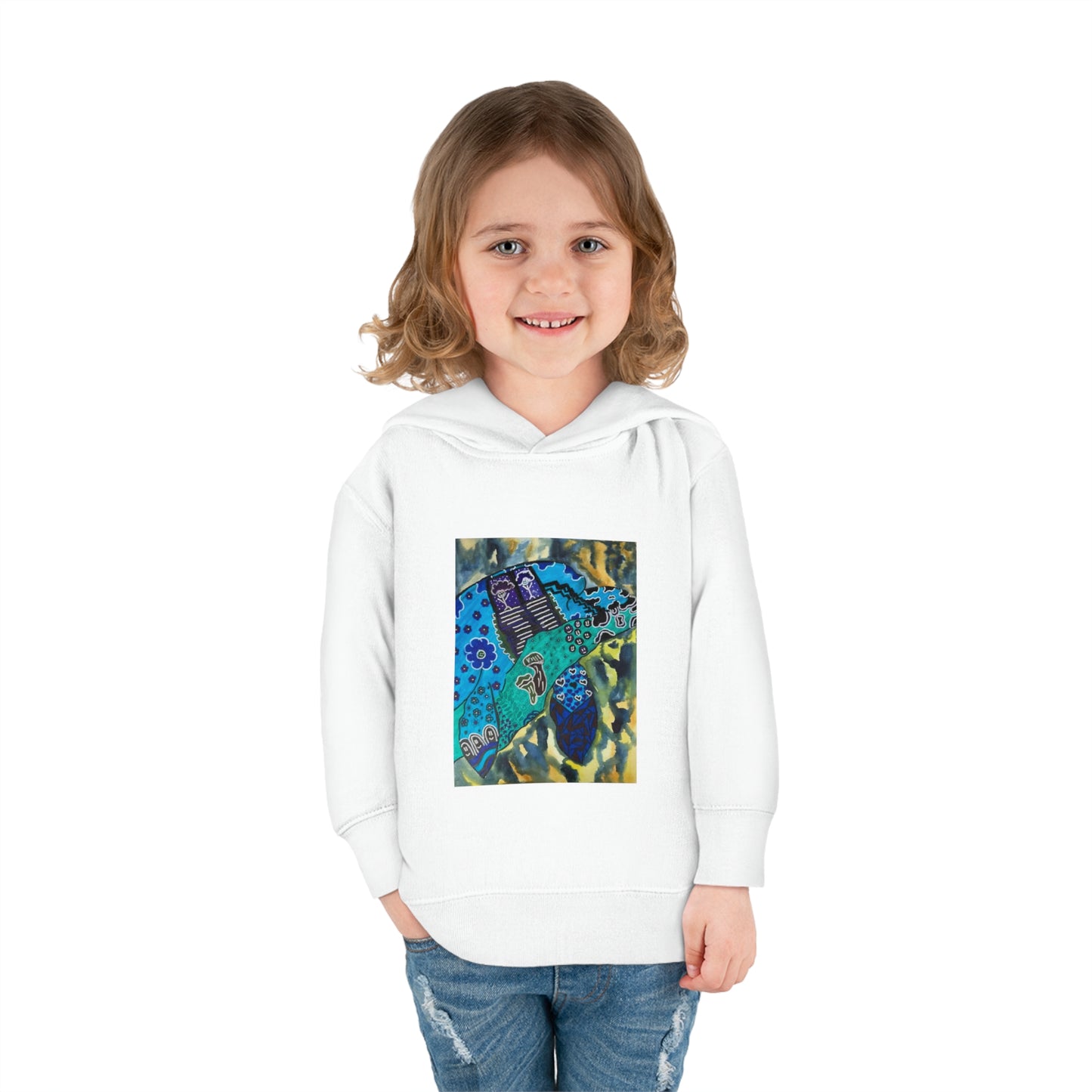 Psychedelic Sea Turtle Toddler Pullover Fleece Hoodie