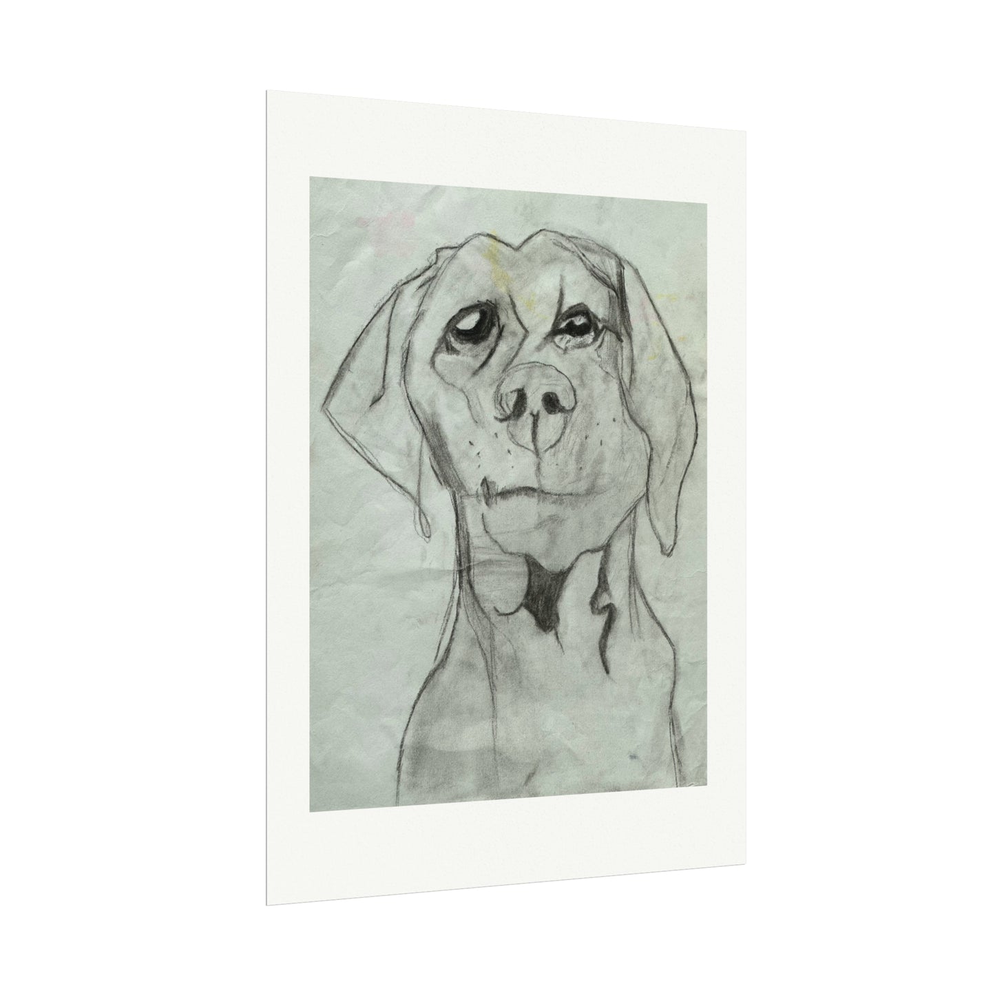 Dog Textured Watercolor Matte Posters