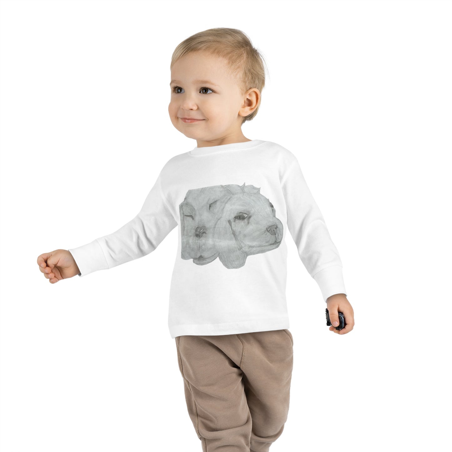 Dual Doggies Toddler Long Sleeve Tee