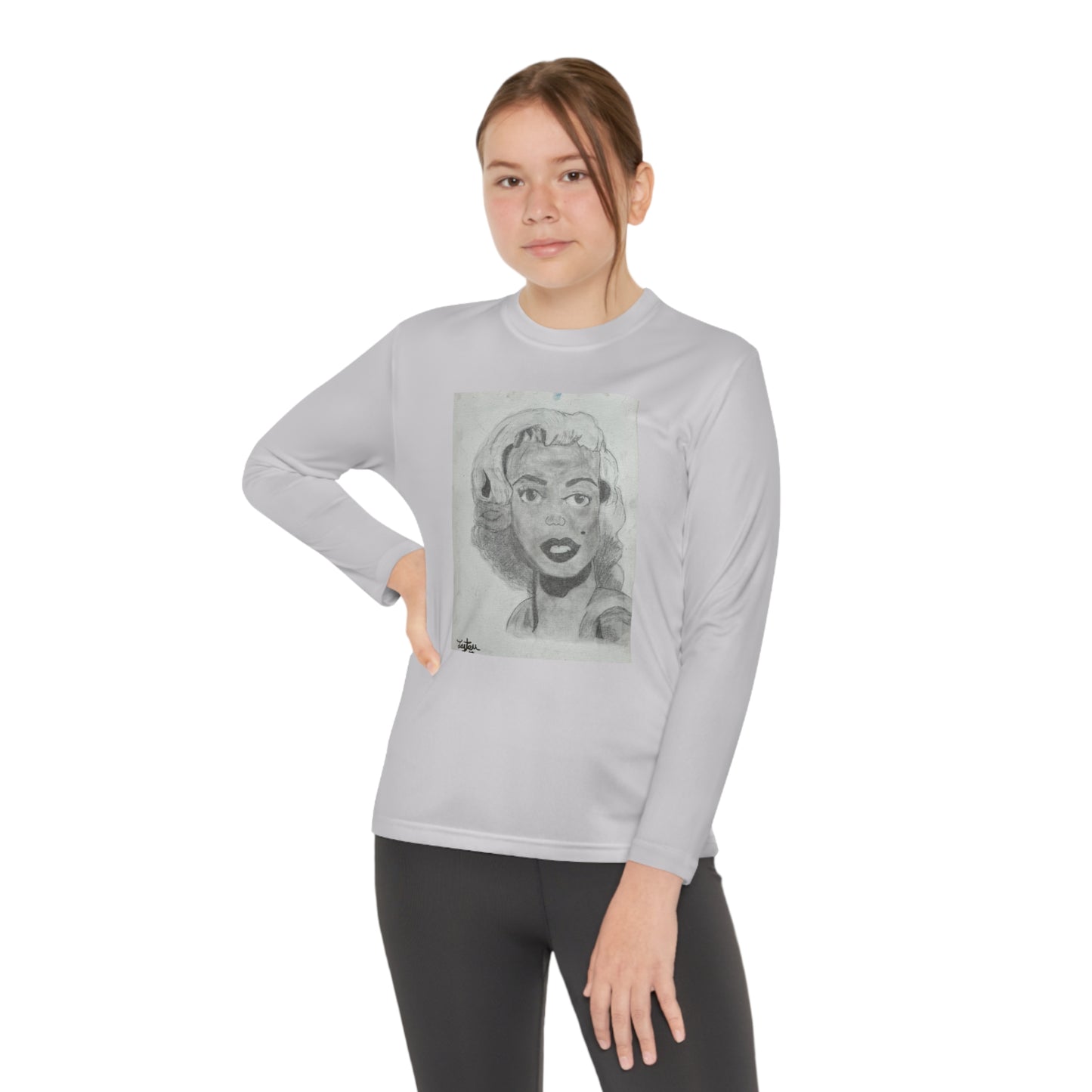 Retro 50s Leading Lady Youth Long Sleeve Competitor Tee