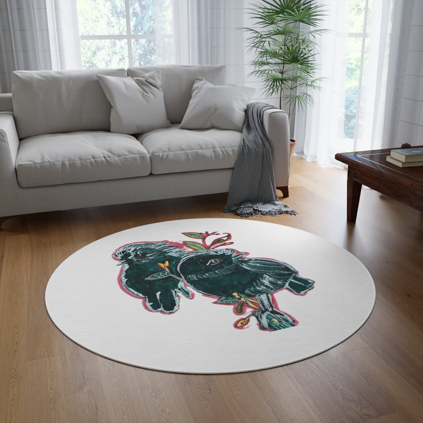 Birdie Round Rug