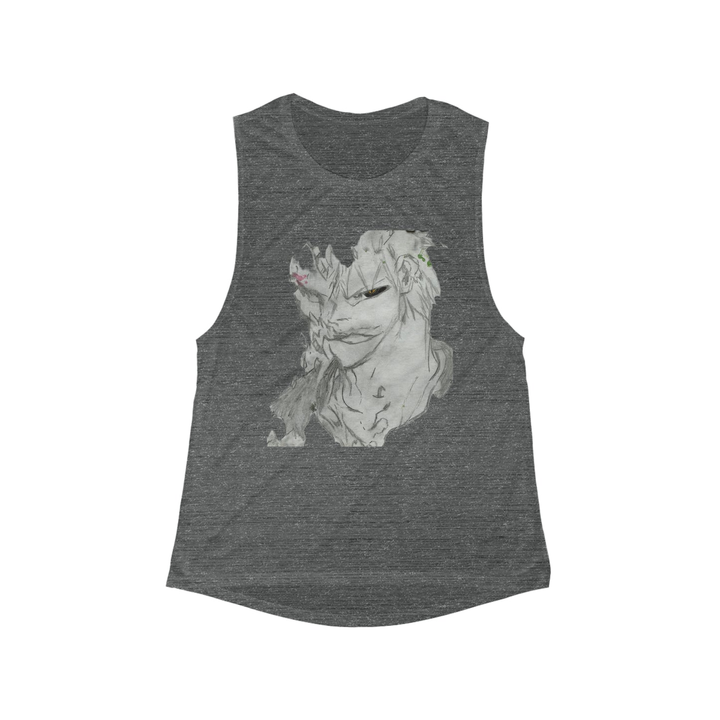 Anime Man Women's Flowy Scoop Muscle Tank