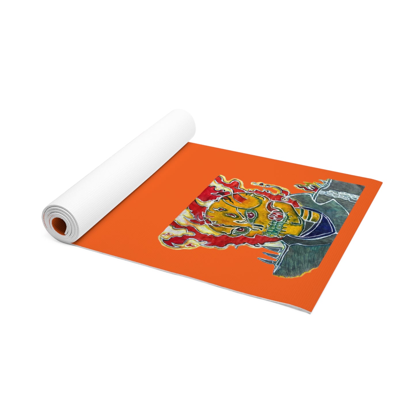 Skeleton On Fire Inspire Foam Yoga Mat