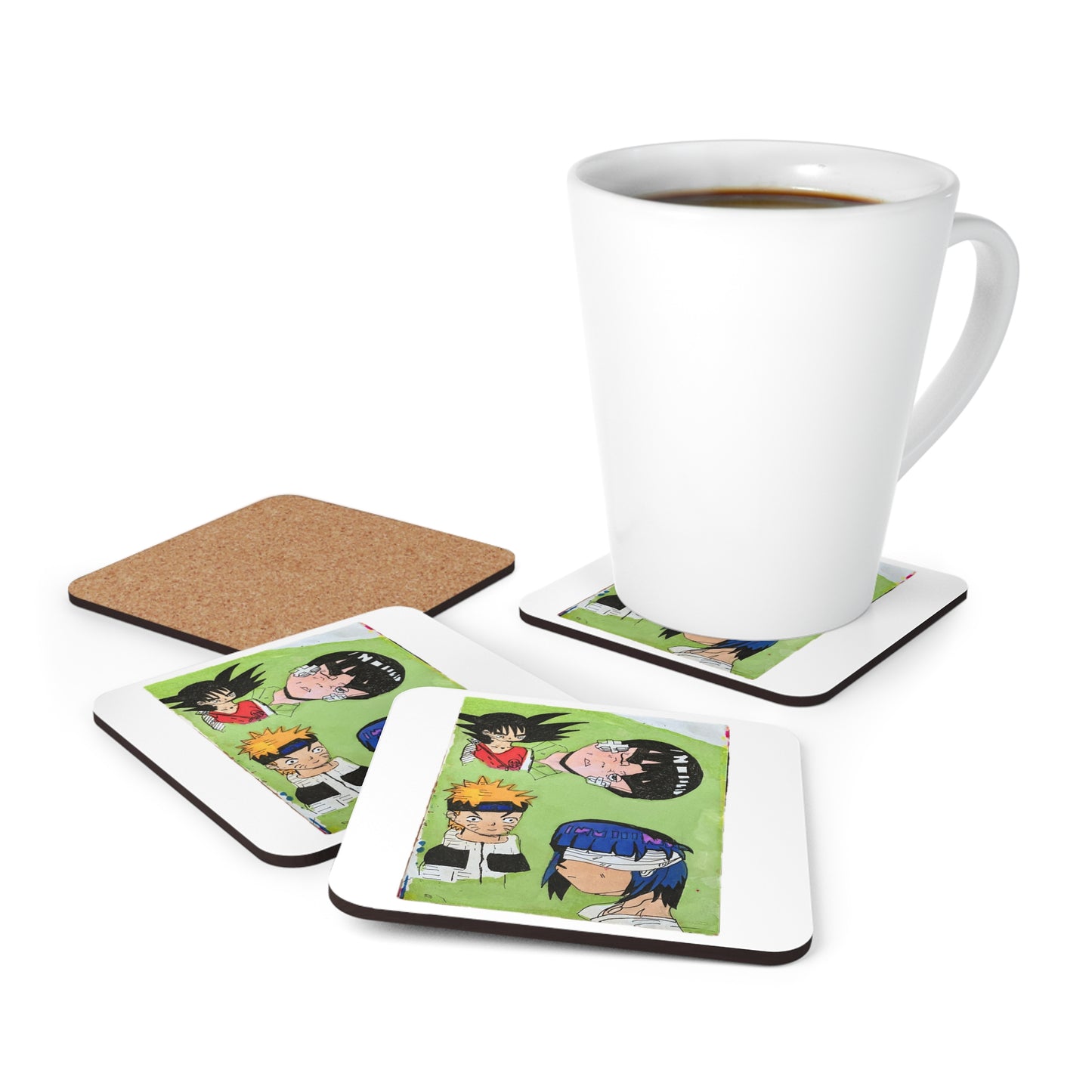 Anime Madness Corkwood Coaster Set