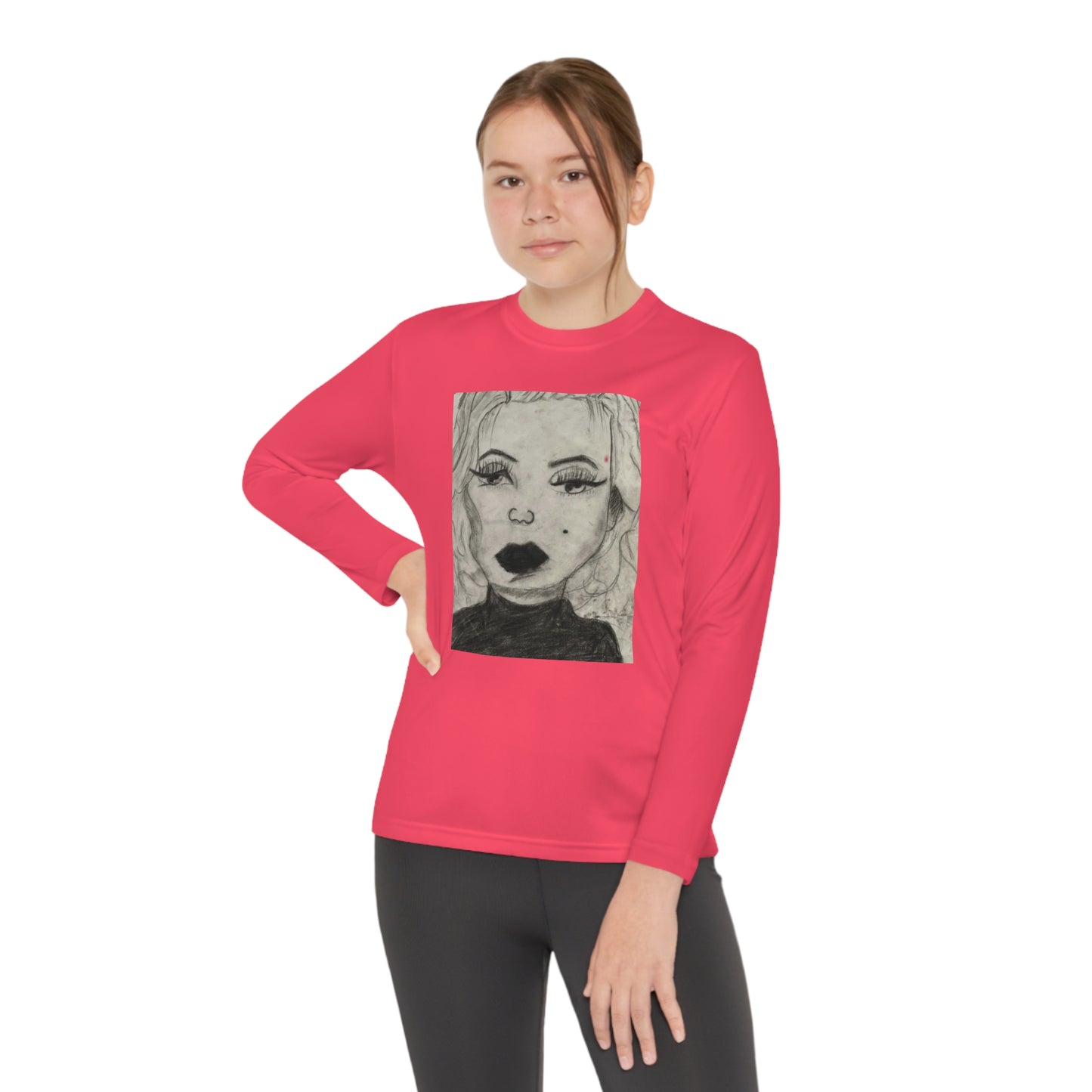 Retro 50s Leading Lady Youth Long Sleeve Competitor Tee