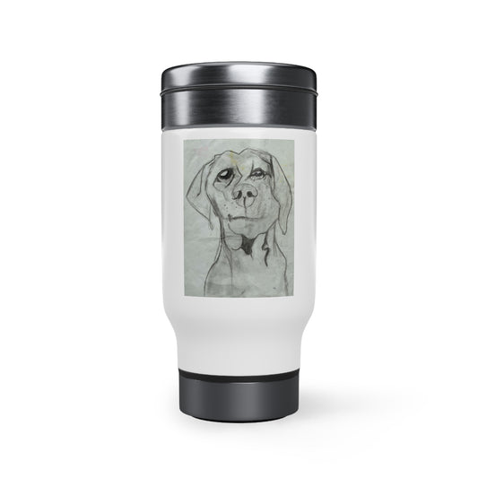 Dog Stainless Steel Travel Mug with Handle, 14oz