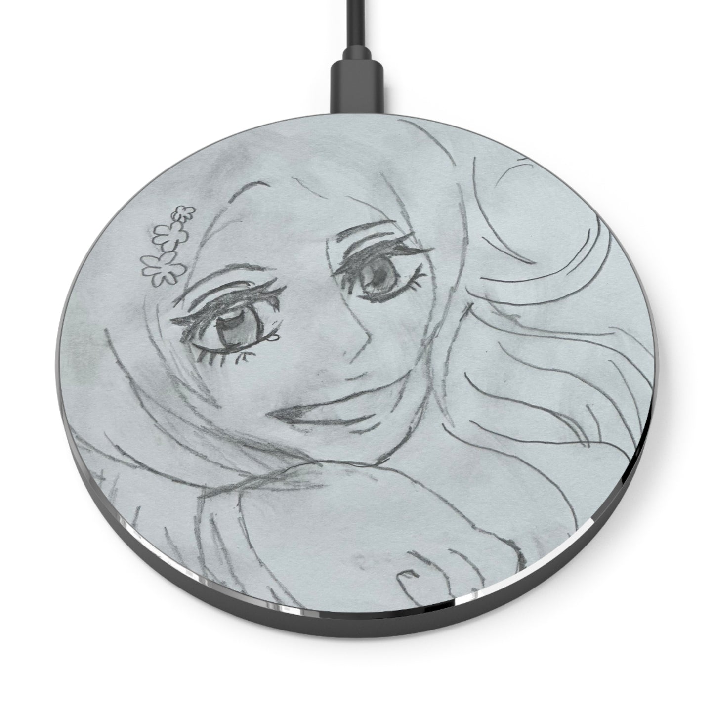 Anime Smiling Girl Wireless Charger