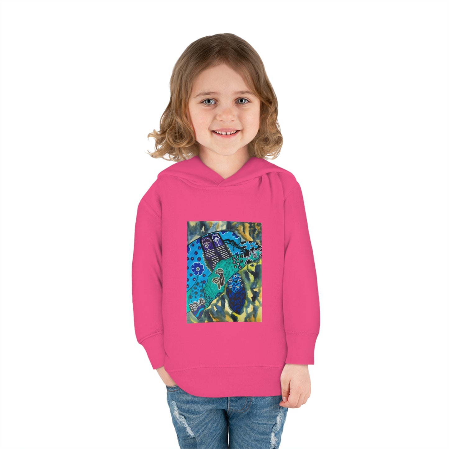 Psychedelic Sea Turtle Toddler Pullover Fleece Hoodie